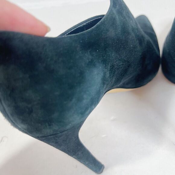Vince Camuto Metseya Black Suede Bootie Heel Pump Split Vamp Women's Size 8 - Picture 5 of 8